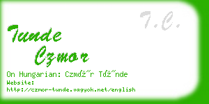 tunde czmor business card